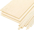 Okllen 150 Pieces Balsa Wood Sticks, Square Unfinished Balsa Wood Sheets Set - Image 3