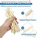PATIKIL 25 Pcs 8inch Wood Log Sticks, 0.24-0.39inch in Diameter Natural - Image 3