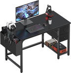 Lufeiya Computer Desk with Fabric Drawers, 40 Inch Reversible Gaming Desk by LUFEIYA