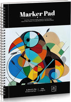 50 Sheets Marker Paper Pad, 8.3×11.7 Inch Bleedproof Art Sketch Pad, by Prudiut