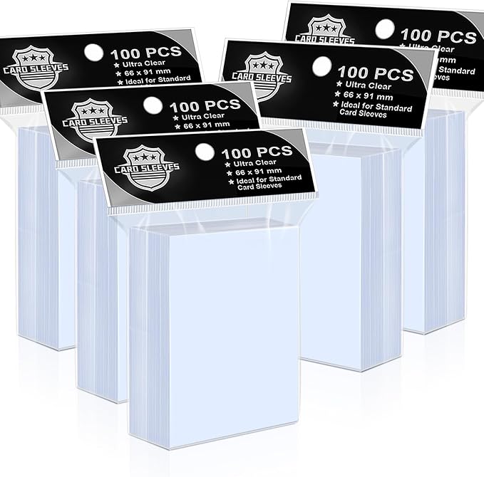 500Pcs Soft Clear Card Sleeves, Polypropylene Standard Trading Card Sleeve by VKshop