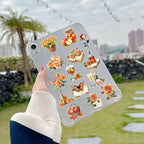 50 PCS Vintage Orange Rose Floral Scrapbook Stickers, Resin Crafts, Retro - Image 4