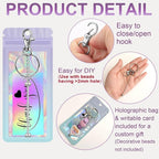 42/84/126 Pcs Beadable Keychain Bars Bulk Blank DIY Beaded Keychain Making - Image 4