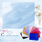 VACVELT Light Blue Sheer Organza Fabric by The Yard 60" Wide | Semi-Transparent - Image 3
