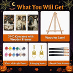 Mandun 3 Pack Halloween Paint by Numbers Kit - Image 4