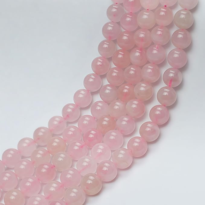 MJDCB 7A Pure Natural Rose Quartz Beads Round Loose Beads - Image 7