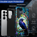 for Samsung Galaxy S26 Ultra Case, Crow Faux Stained Glass Pattern Glossy 2 in - Image 6