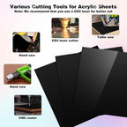 Adrattnay Black Acrylic Panels 1/8 Thick, Opaque Acrylic Panels - Image 5