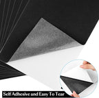 CHRORINE 10 Pcs Black Felt Fabric Sheets Self Adhesive Felt Sheets 8 x 12 - Image 3