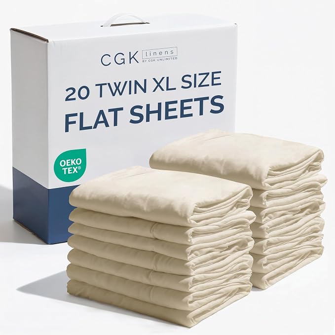 Twin XL Size Flat Sheets by CGKUnlimited
