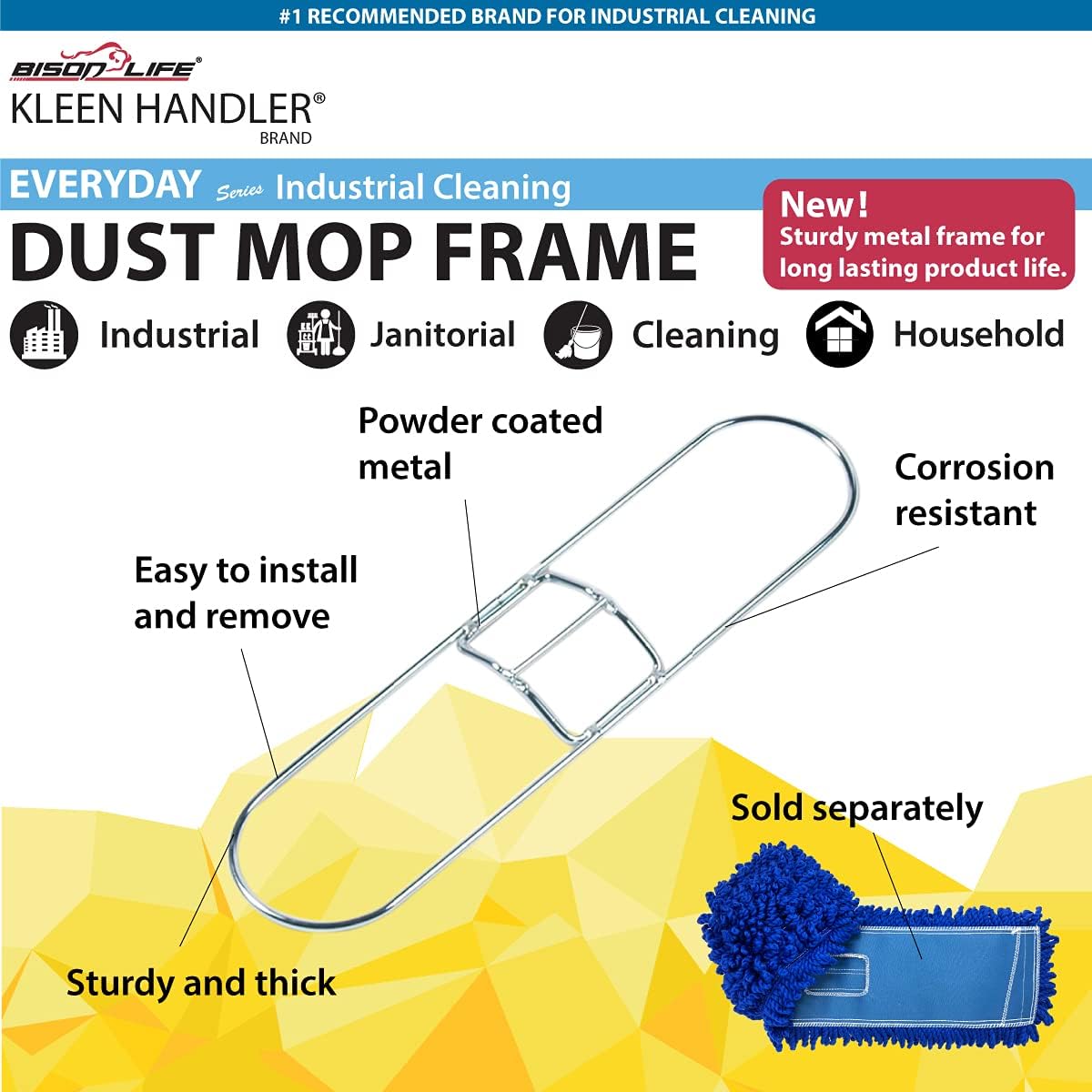 Kleen Handler 18 Inch Commercial Dust Mop Frame (6 Pack)