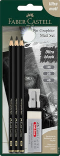 Faber-Castell 3 Count Pitt Graphite Matte Tin by Faber-Castell