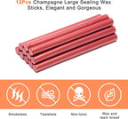 Sealing Wax Sticks 12P with Glue Gun, Luxiv 5.4" Sealing Waxs Stick 10MM Fire - Image 3