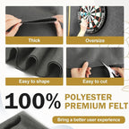 XSEINO Dark Gray Large Felt Fabric 36" X 36 ", 1.4 mm Thick Soft Felt Fabric - Image 4