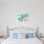Nautical Wall Decor Green Crab Canvas Painting Ocean Bathroom Decor Sea Grass - Image 4