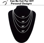Jishi 33ft Stainless Steel Ball Chain 2mm Bead Dog Tag Chain Beaded Necklace - Image 6