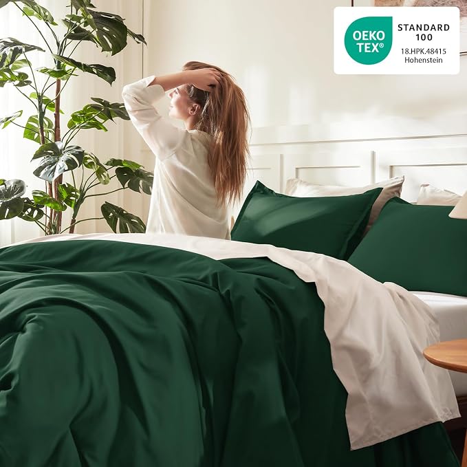 Litanika Comforters Emerald Green Oversized King Size, 3 Pieces Lightweight - Image 4
