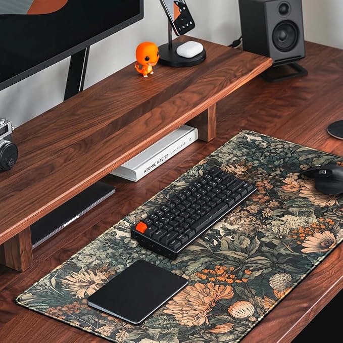 Boho Aesthetic Desk Mat Wildflowers Large Mouse Pad Gaming Pad, XXL Keyboard - Image 5