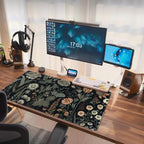 Aesthetic Vintage Dark Flower Plants Wildflowers Large Gaming Mousepad XXL - Image 7