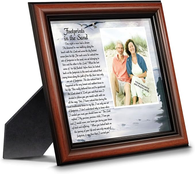 Footprints in the Sand Inspirational Wall Art, Beach Decor, Christian Gifts by CROSSROADSHOMEDECOR