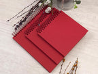 potricher 10 x 10 Inch DIY Scrapbook Photo Album 80 Pages Thick Kraft Blank Red - Image 6