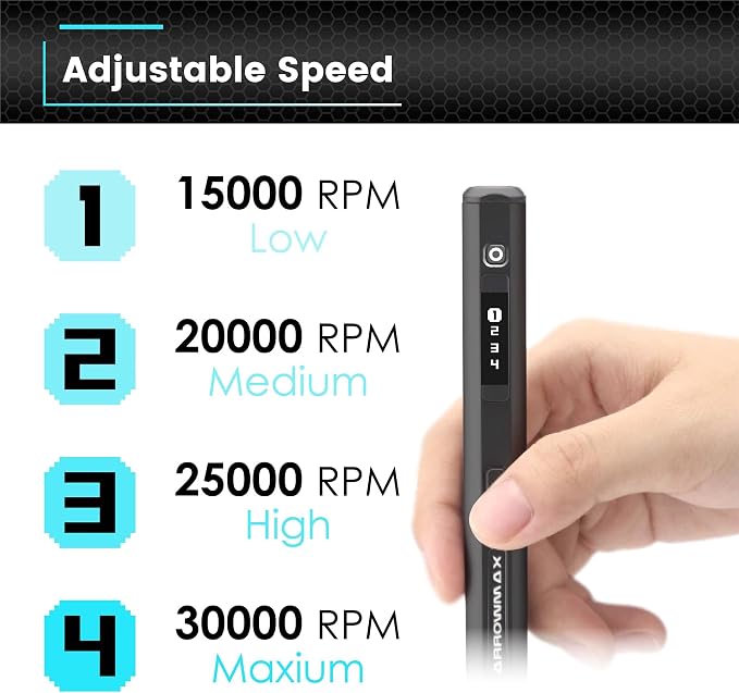 AM ARROWMAX Mini Engraving Pen, HollowCup Motor, 42 Bits - Image 3