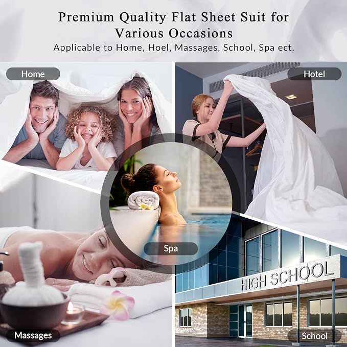 Royale Linens Queen Flat Sheet - Image 6