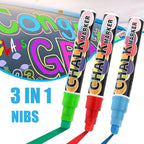 Celepen Window Chalk Markers for Cars Glass Washable, 8 Colors Jumbo Liquid - Image 2