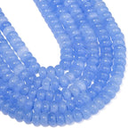 Songxi 5x8mm Natural Light Blue Colored Jade Stone Rondelle Beads, Gemstone - Image 7