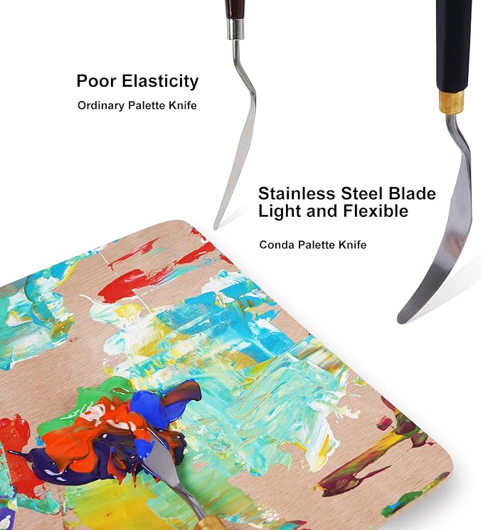 conda Palette Knife Painting Stainless Steel Spatula Palette Knife Oil Paint - Image 5