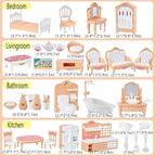 35 Pcs Dollhouse Furniture Accessories Set Mini House Furniture Small Dollhouse - Image 6