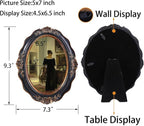 SIKOO Vintage Picture Frames 5x7 Oval Picture Frame Tabletop and Wall Mount - Image 6