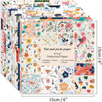 6x6” 160gsm cardstock Single Sided Scrapbooking 24 Papers Pad vintage decoupage - Image 3