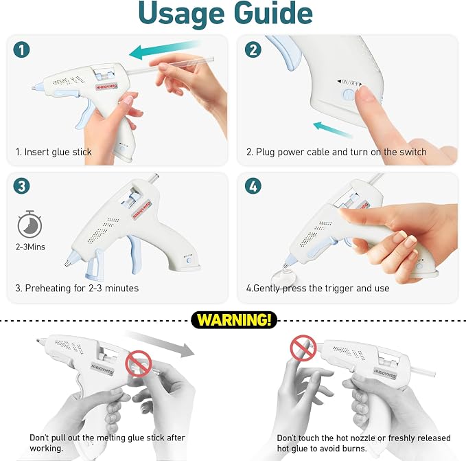 Cordless Hot Glue Gun, 20W Hot Glue Gun - Image 7