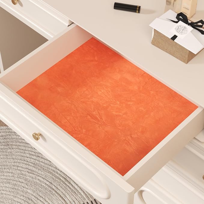 CHIHUT 12''x100'' Self Adhesive Orange Velvet Flocking Liner - Image 4
