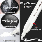 SFAIH Black & White Acrylic Paint Markers - Image 3