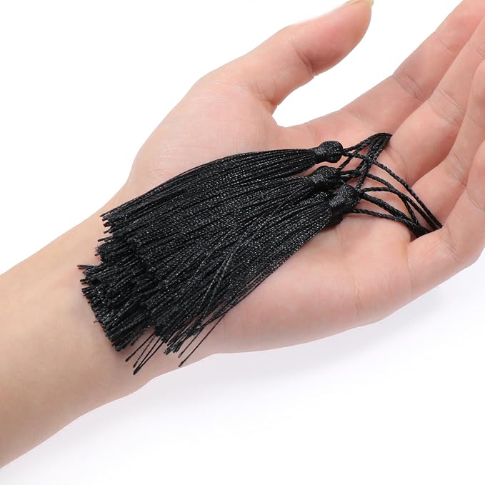 VAPKER 100 Black Silky Tassels 13cm/5-Inch - Image 4