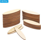 PATIKIL 60PCS Oval Wood Pieces 3.1 Inch Unfinished Oval Shape Wooden Blank - Image 3