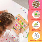MTYOKILN Magnetic Color and Number Maze, Montessori Wooden Magnet Puzzle Game - Image 6