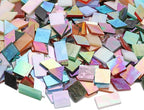 Lanyani Iridescent Glass Mosaic Tiles Bulk, 4-Shapes 700 Pieces Sparkle - Image 9