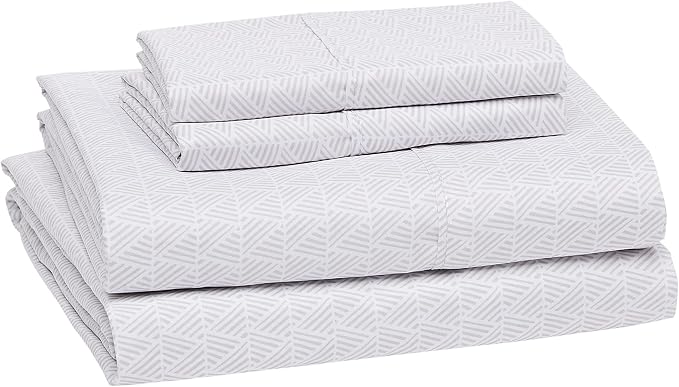 Amazon Basics Lightweight Breathable Super Soft Microfiber 4-Piece Bed Sheet Set - Image 2