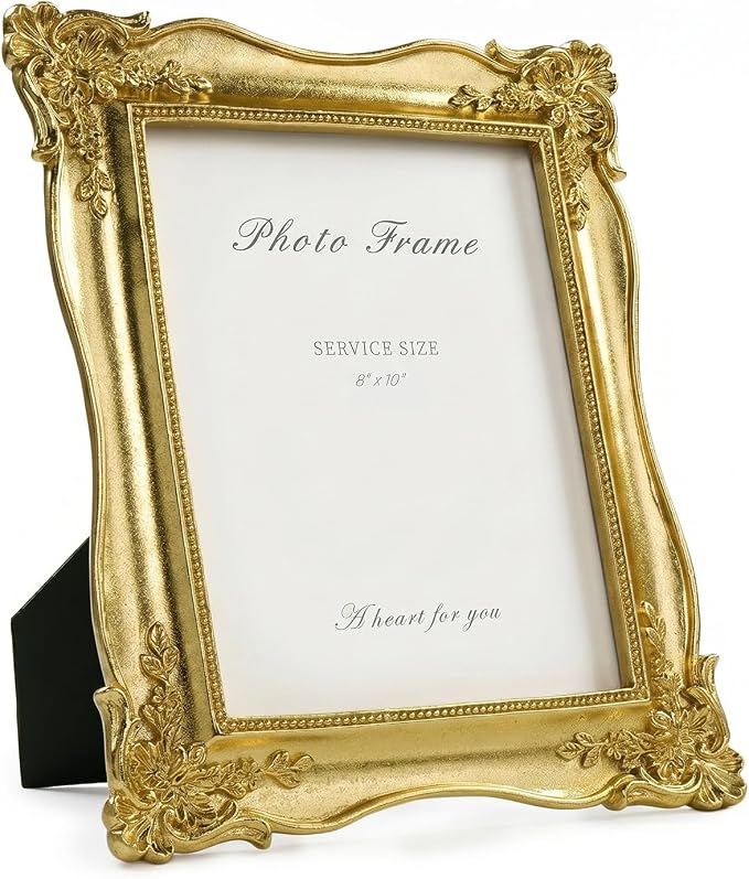 Cuspin 8x10 Vintage Gold Picture Frame, Ornate Antique Resin Photo Frame | 8 by by Cuspin