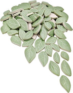 500g/1.1lb Leaf-Shaped Ceramic Mosaic Tiles, Ceramic Mosaic Pieces - Image 3