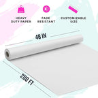 Bryco Goods 48" x 2400" White Kraft Paper Roll - Image 2