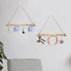 2 Pcs Decorative Floating Wall Shelves Coat Hooks Driftwood Branch Hook Branch - Image 5