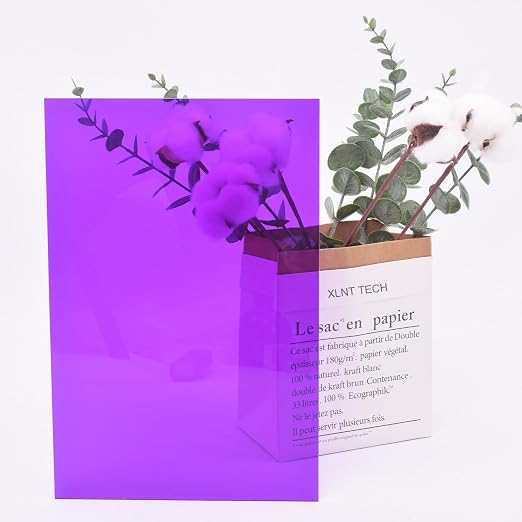 6 PCS Purple Transparent Cast Acrylic Sheets 8" x 12" x 0.118", Plexiglass - Image 6