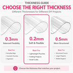 SHISU Clear Vinyl Fabric 0.2mm Thin Roll, Waterproof PVC Sheet | Transparent - Image 6
