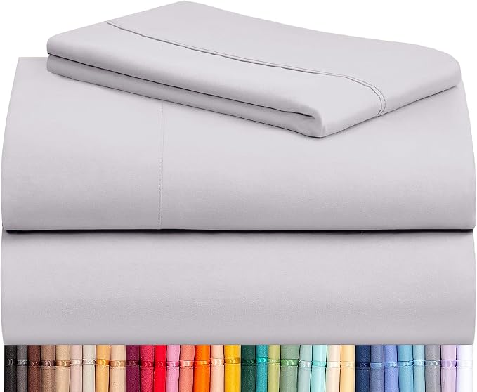 LuxClub 3 PC Twin Sheet Set, Deep Pockets Wrinkle Free Cooling Bed Sheets Hotel by LuxClub