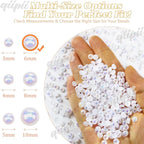 qiipii 900PCS 6mm White AB Round Half Round Pearls - Image 3