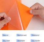 RENLITONG Orange Iron on Vinyl 12Inch by 13ft Roll Heat Transfer Vinyl - Image 2